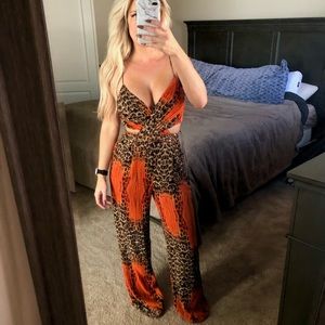 Fashion Nova Leopard Jumpsuit - New